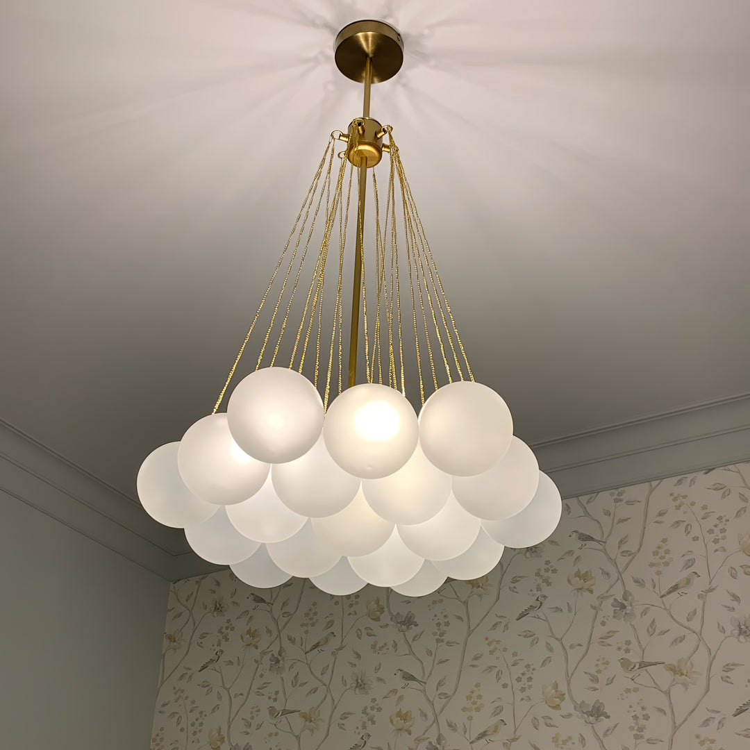 Minimalist Clustered Spherical Chandelier Fixture