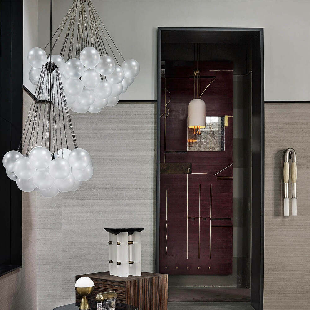 Minimalist Clustered Spherical Chandelier Fixture