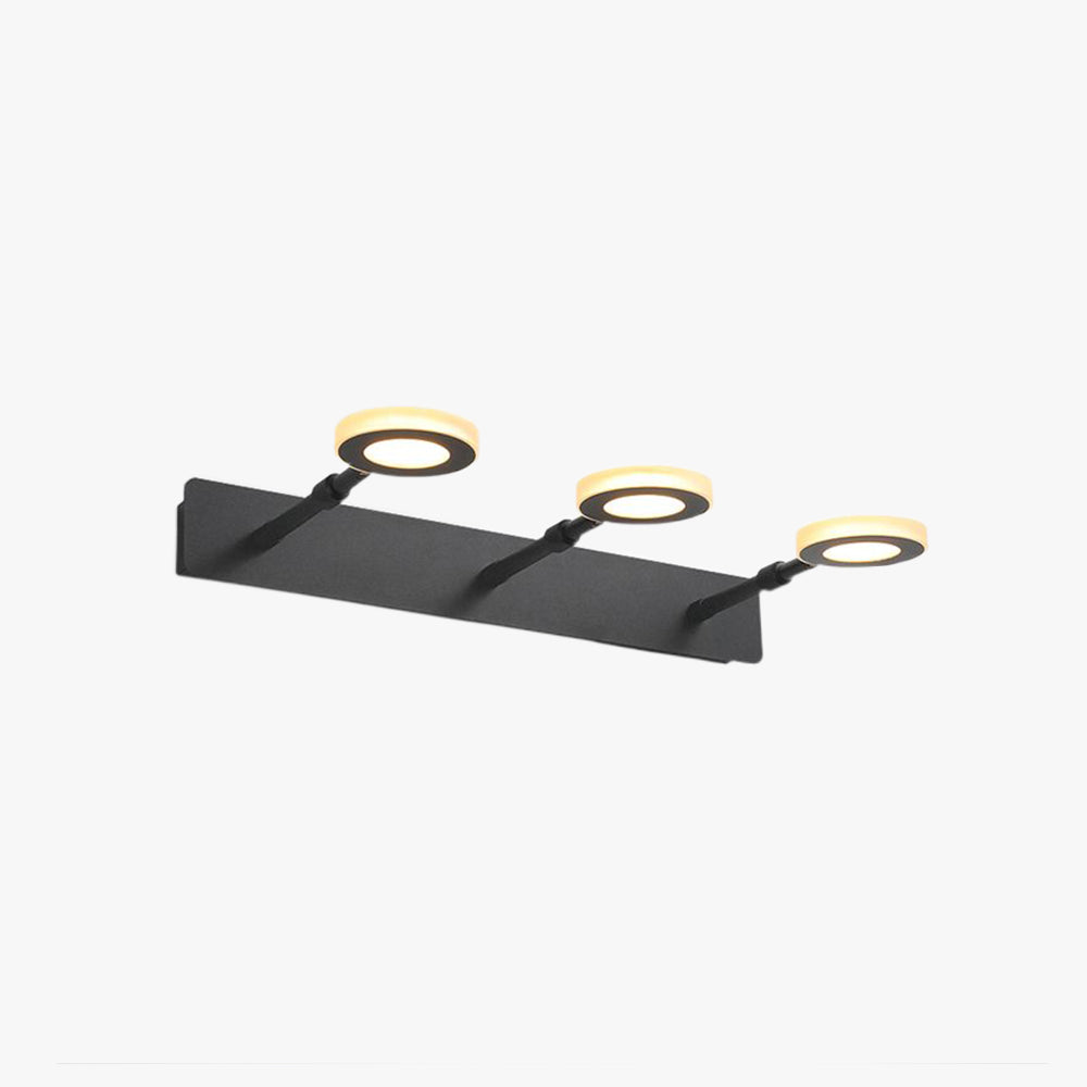 Contemporary Wall Lamp, Three-Light Vanity Design