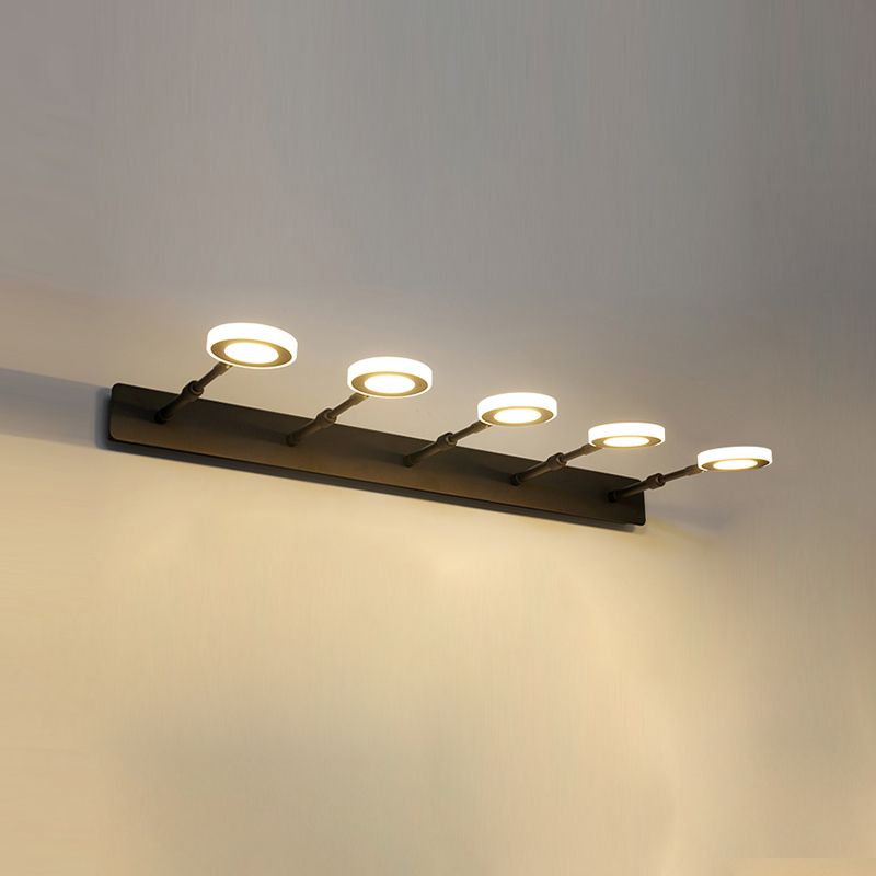 Contemporary Wall Lamp, Three-Light Vanity Design