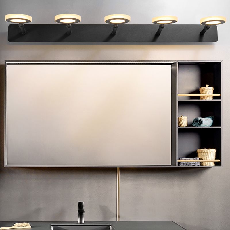 Contemporary Wall Lamp, Three-Light Vanity Design