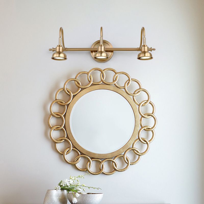 Gold Wall Lamp with Dual Arc Arms & Elegance