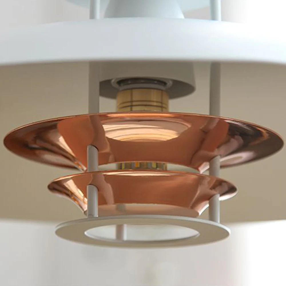 Mid-Century Modern Pendant Light, Rose Gold Touch