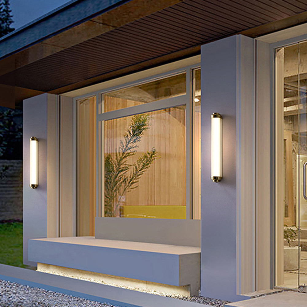 Minimalist Cylindrical Outdoor Wall Lamp for Patios and Porches