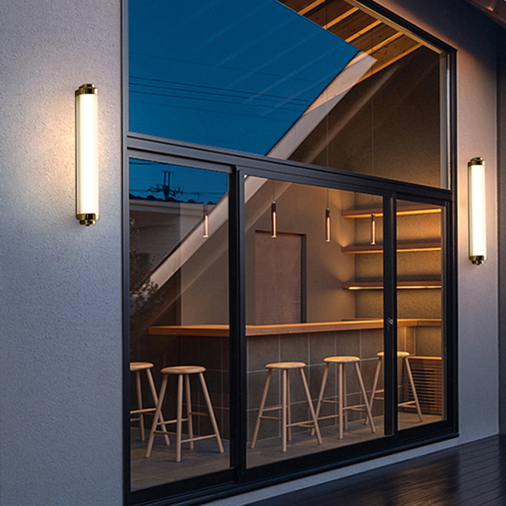 Minimalist Cylindrical Outdoor Wall Lamp for Patios and Porches