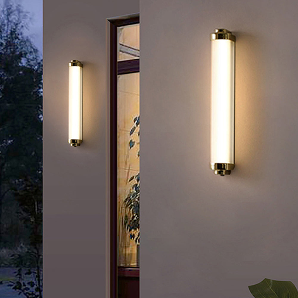 Minimalist Cylindrical Outdoor Wall Lamp for Patios and Porches