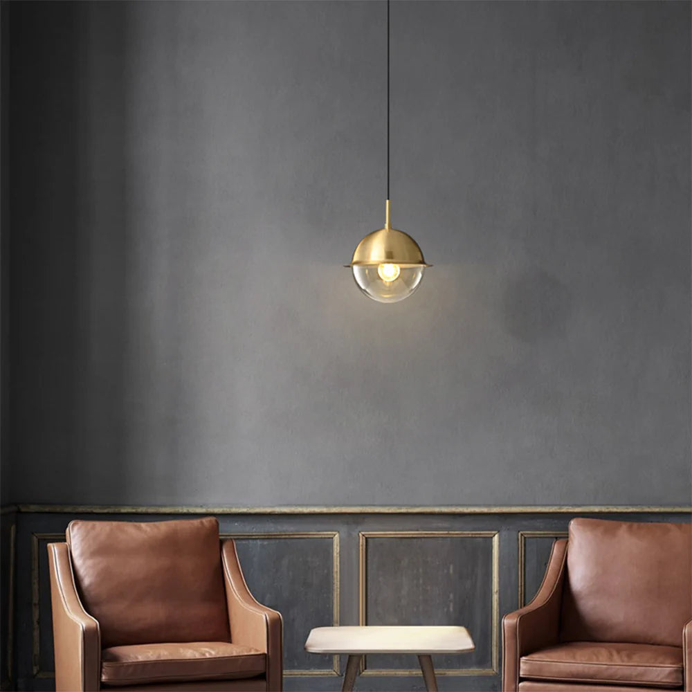 Minimalist Pendant Light – Spherical Shade Design
