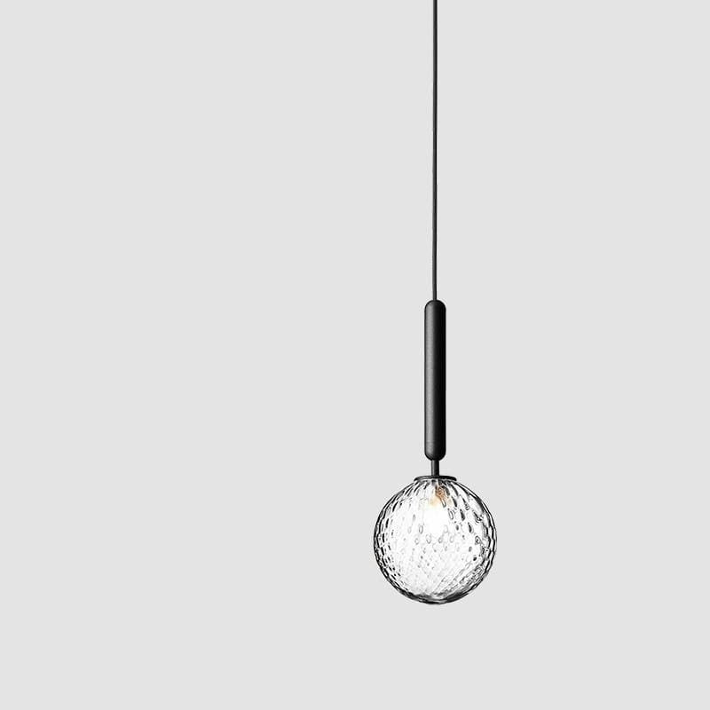 Minimalist Pendant Light with Spherical Glass Shade