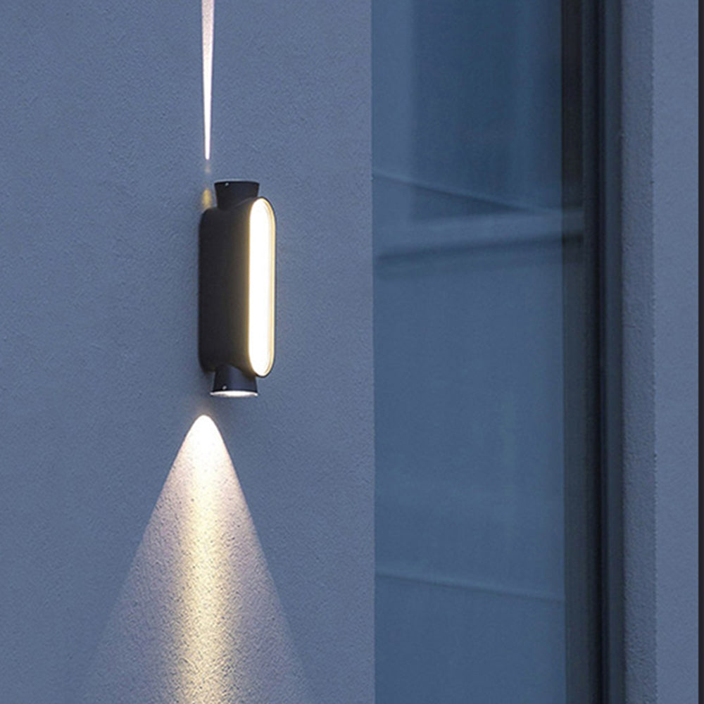 Minimalist Up and Down LED Outdoor Wall Lamp with Acrylic Shade