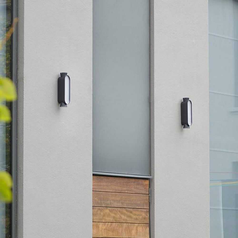 Minimalist Up and Down LED Outdoor Wall Lamp with Acrylic Shade