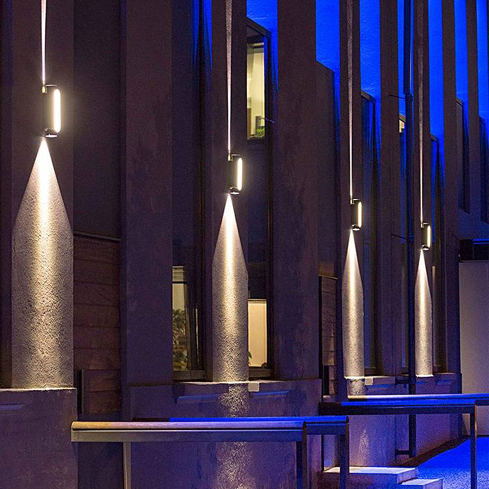 Minimalist Up and Down LED Outdoor Wall Lamp with Acrylic Shade