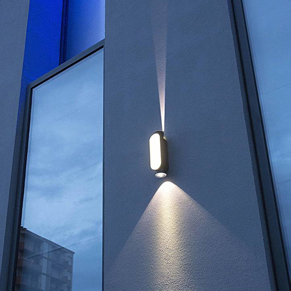 Minimalist Up and Down LED Outdoor Wall Lamp with Acrylic Shade