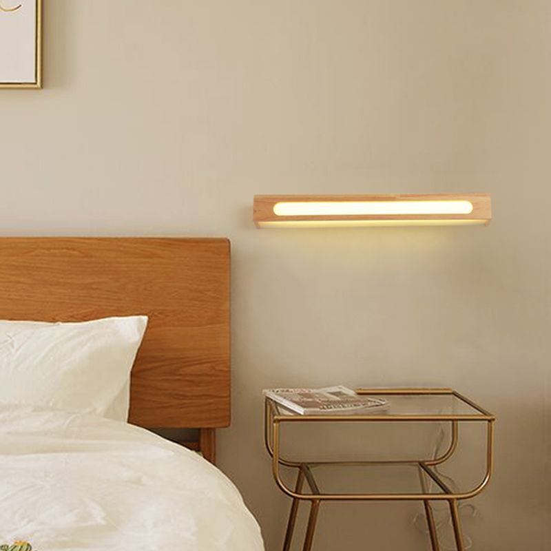 Minimalist Wall Lamp with Wood & Acrylic Frame