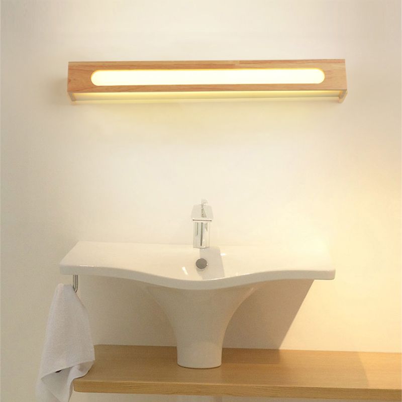 Minimalist Wall Lamp with Wood & Acrylic Frame