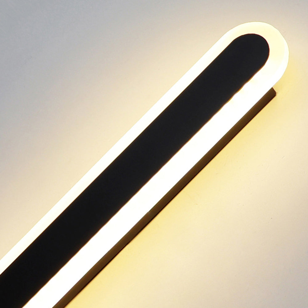 Modern Black Outdoor LED Wall Lamp with Minimalist Design