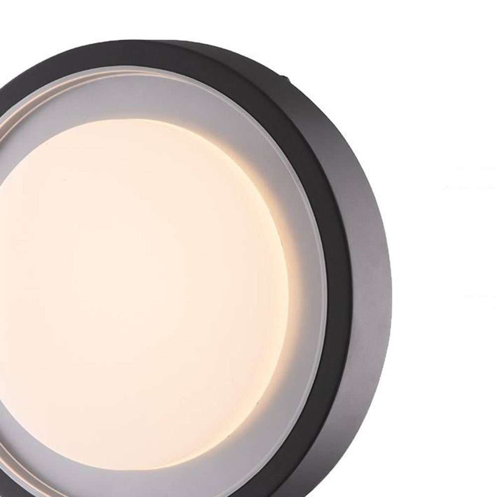 Modern Circular LED Outdoor Wall Lamp – Waterproof Disc-Shaped Design