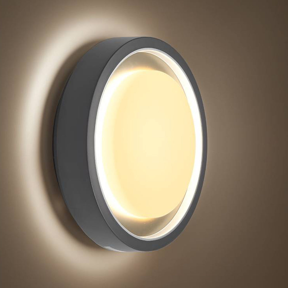 Modern Circular LED Outdoor Wall Lamp – Waterproof Disc-Shaped Design