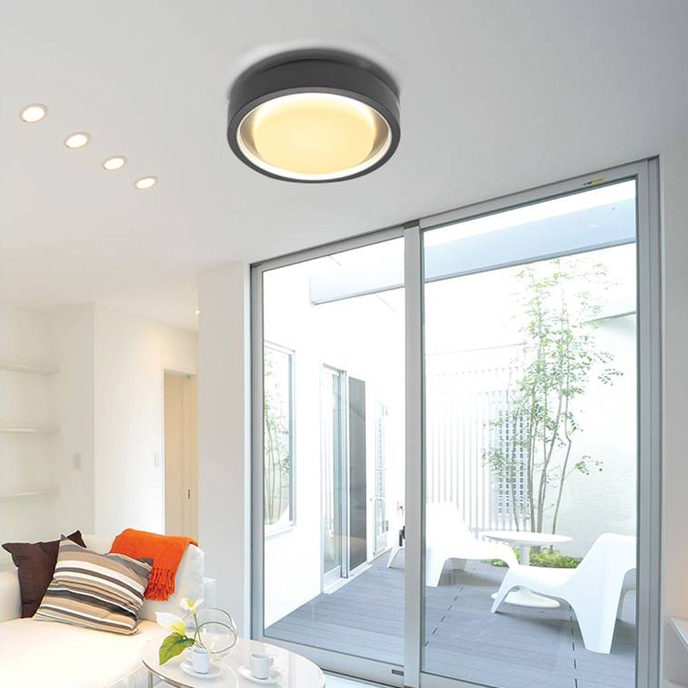 Modern Circular LED Outdoor Wall Lamp – Waterproof Disc-Shaped Design