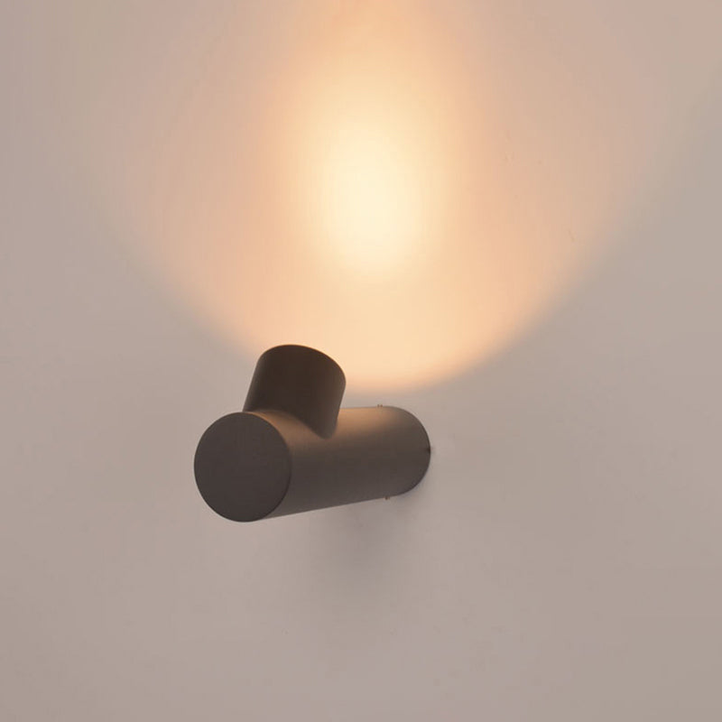 Modern Cylindrical LED Outdoor Wall Lamp – Waterproof, Black or White