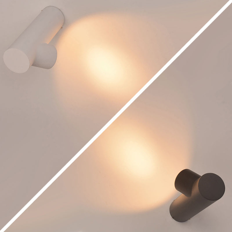 Modern Cylindrical LED Outdoor Wall Lamp – Waterproof, Black or White