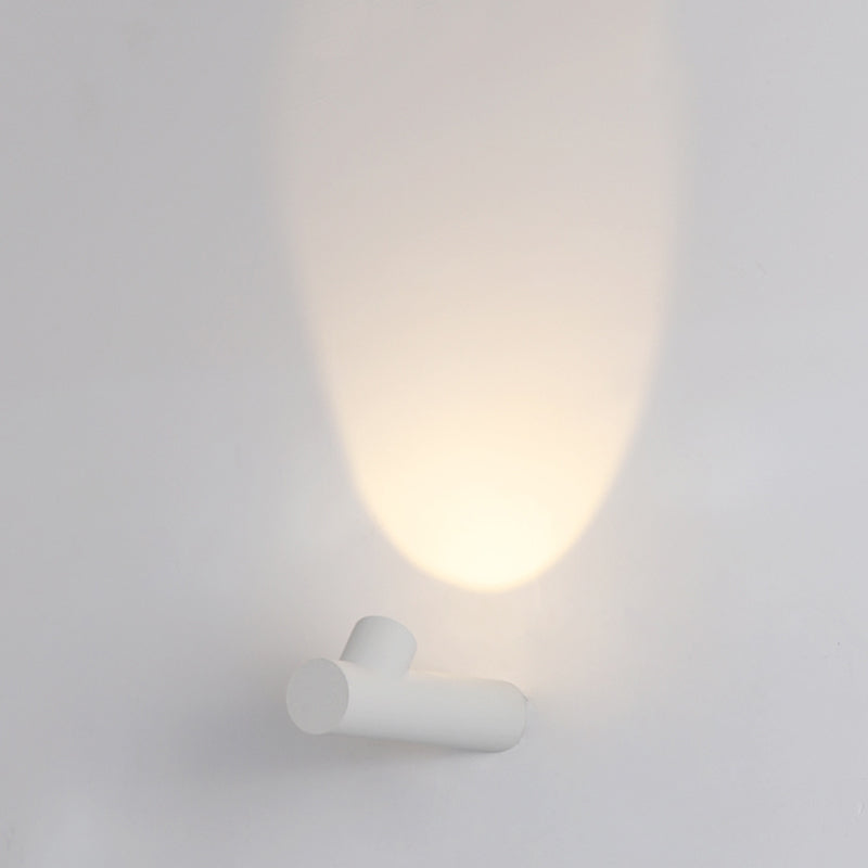 Modern Cylindrical LED Outdoor Wall Lamp – Waterproof, Black or White
