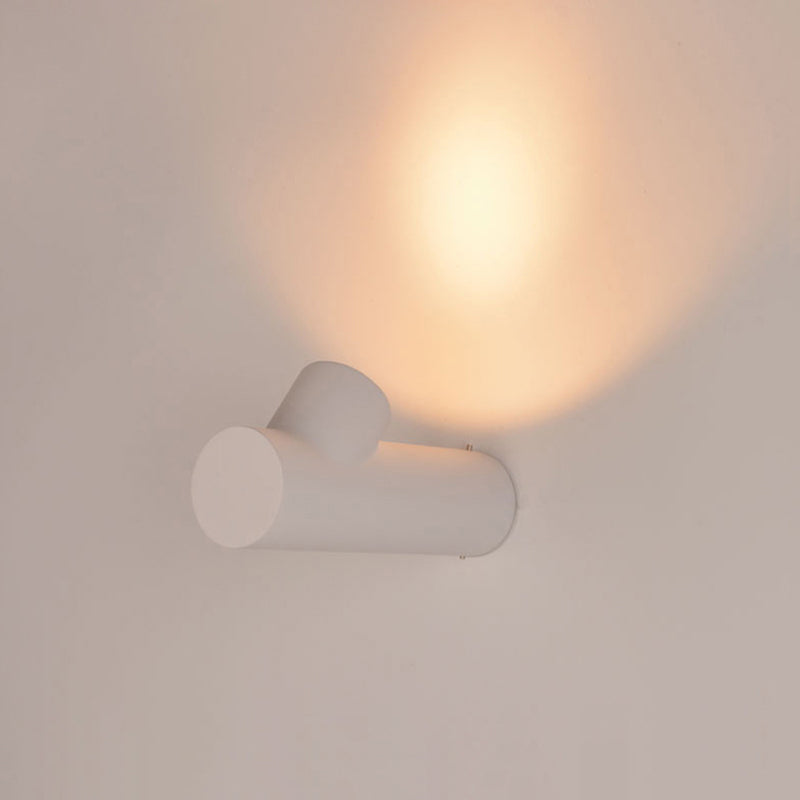 Modern Cylindrical LED Outdoor Wall Lamp – Waterproof, Black or White