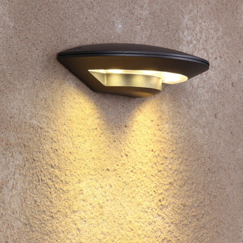 Modern Flying Saucer LED Outdoor Wall Lamp with Waterproof Design