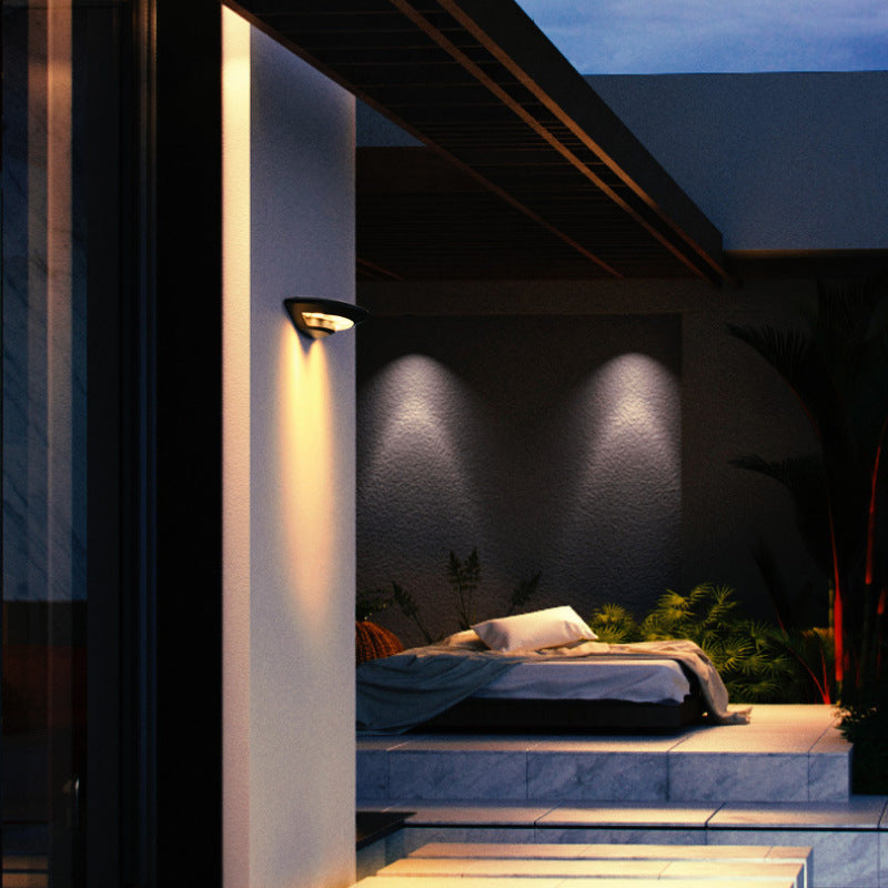 Modern Flying Saucer LED Outdoor Wall Lamp with Waterproof Design