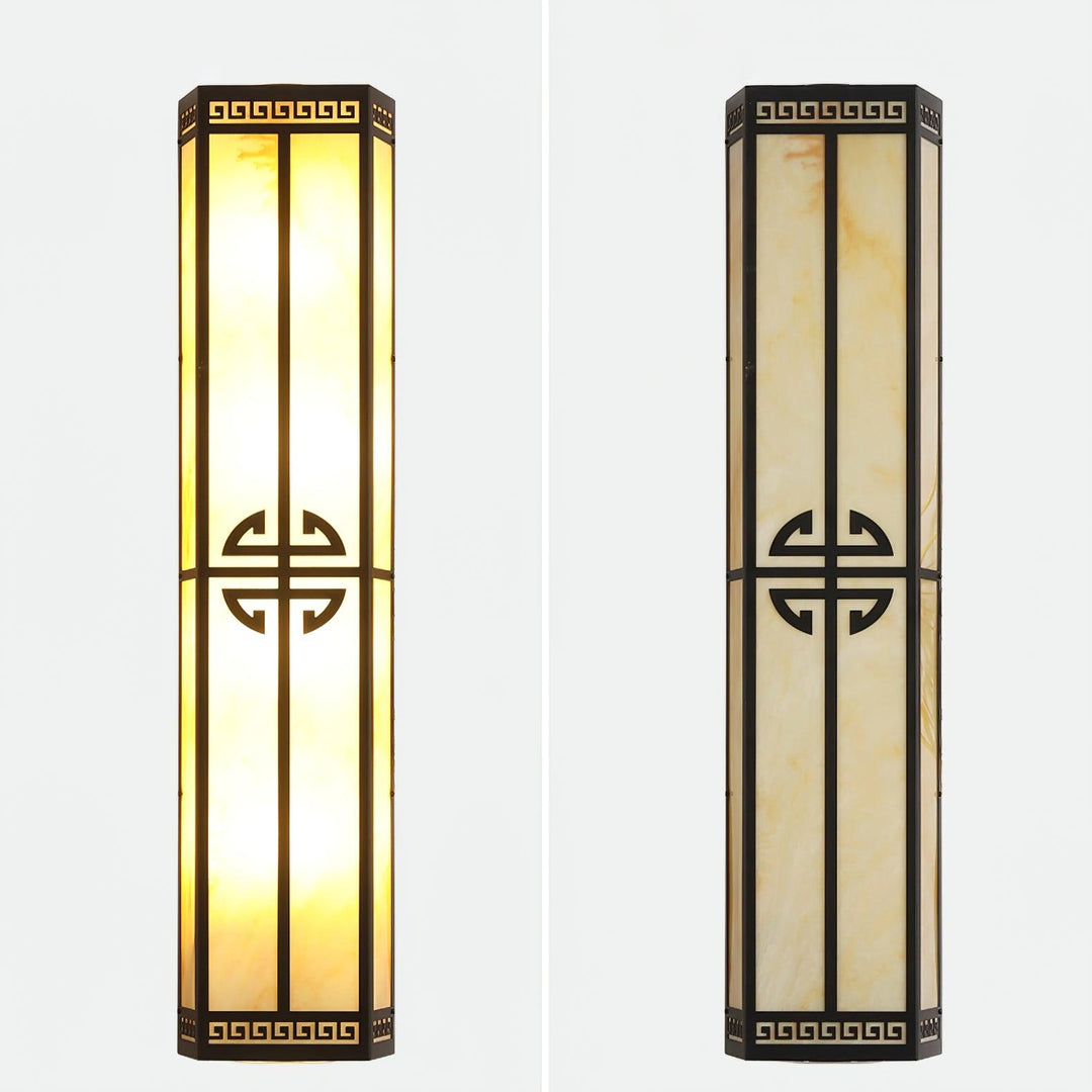 Modern Gold Outdoor Wall Light with Decorative Black Accents