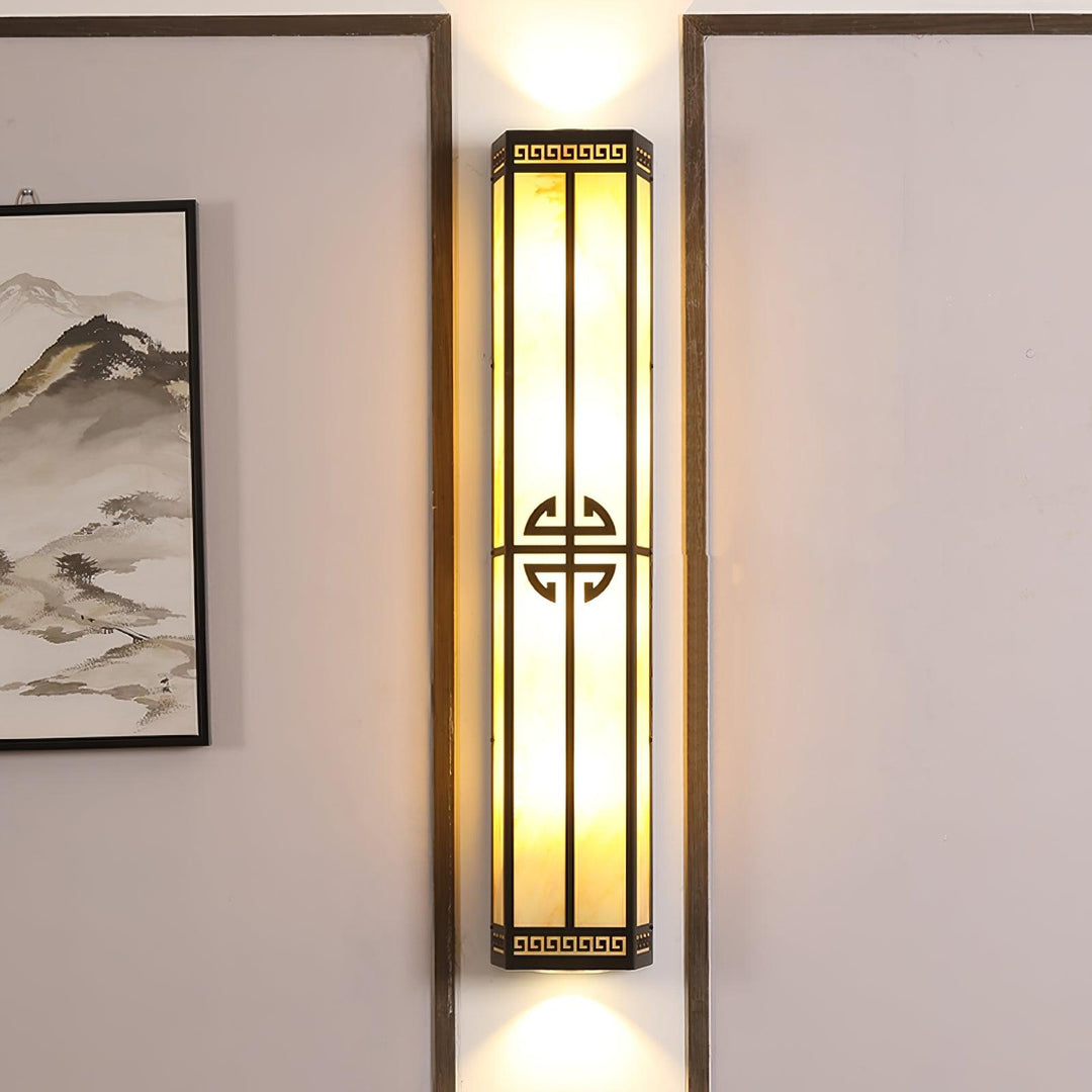 Modern Gold Outdoor Wall Light with Decorative Black Accents