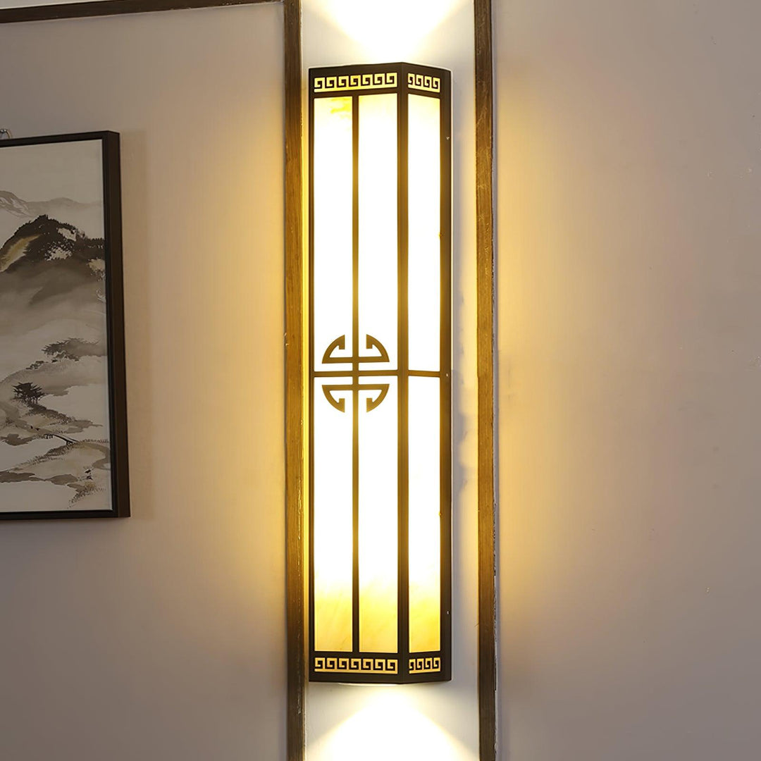 Modern Gold Outdoor Wall Light with Decorative Black Accents