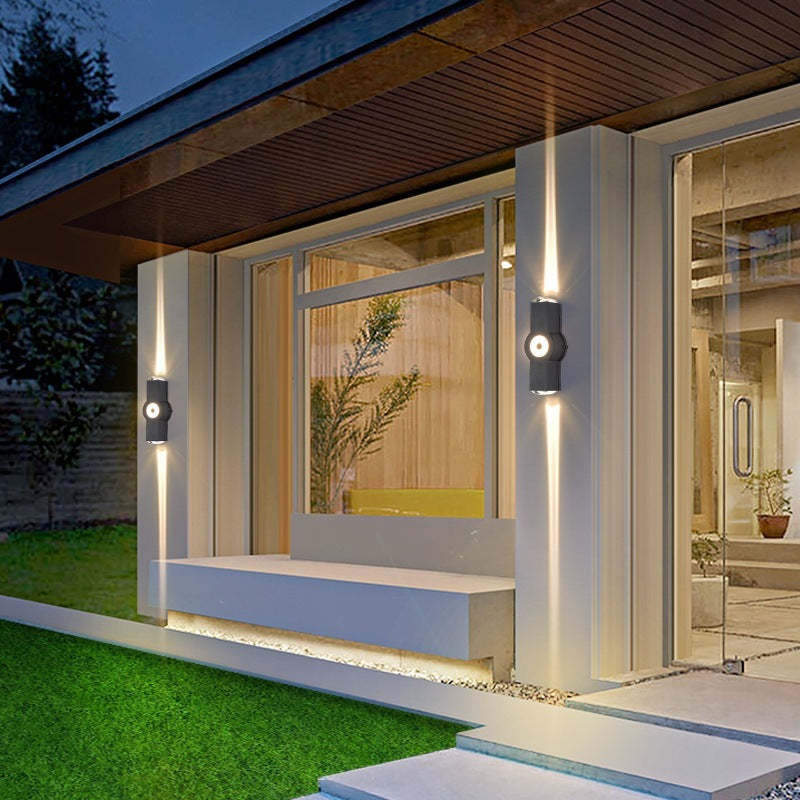 Modern Minimalist LED Cross Outdoor Wall Lamp - 2, 3, or 4-Light Options