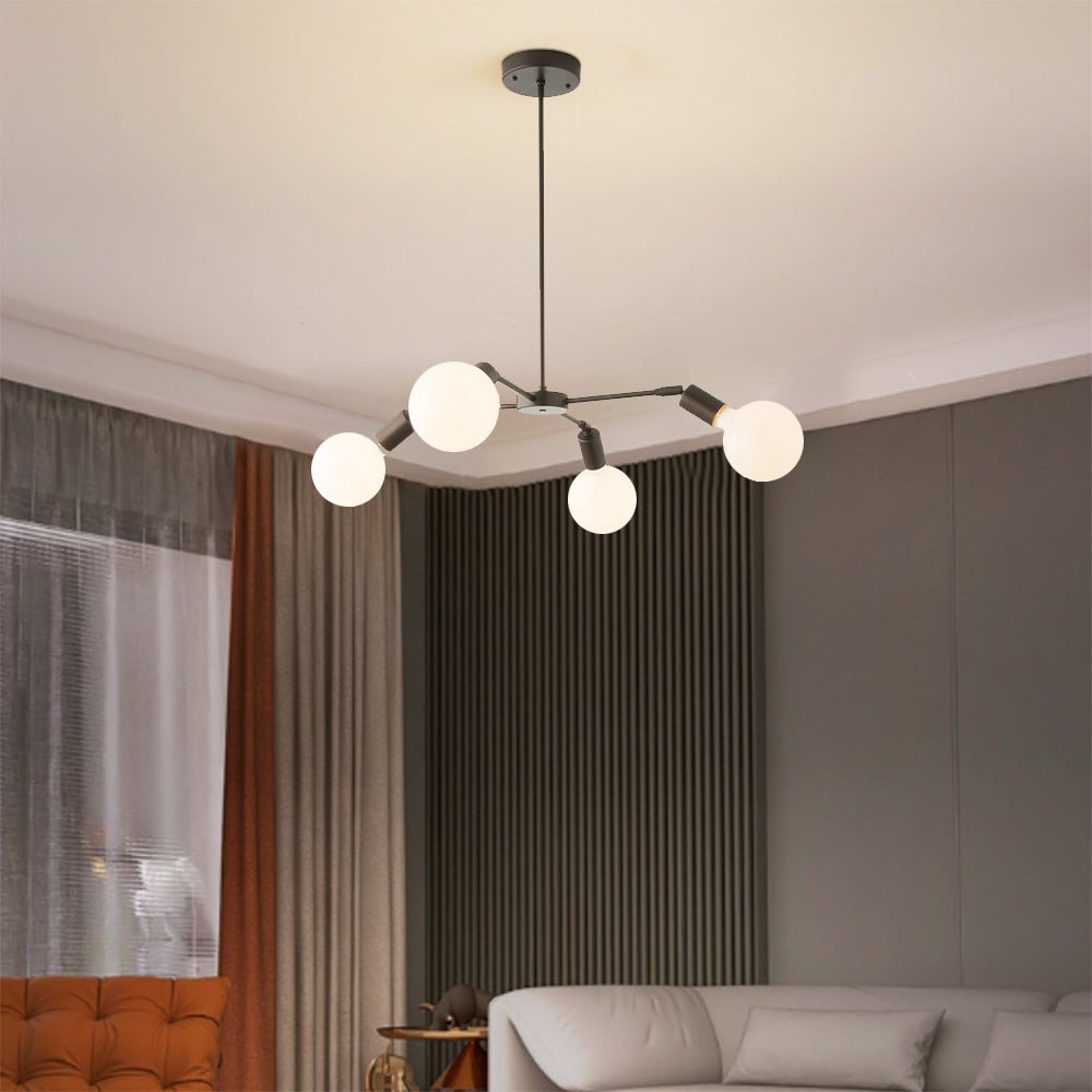 Mid-Century Modern Chandelier & Adjustable Arms