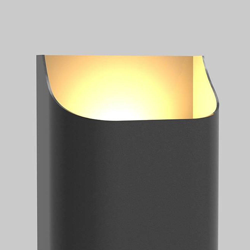 Modern LED Up-Down Outdoor Wall Lamp - Solar & Hardwired Options
