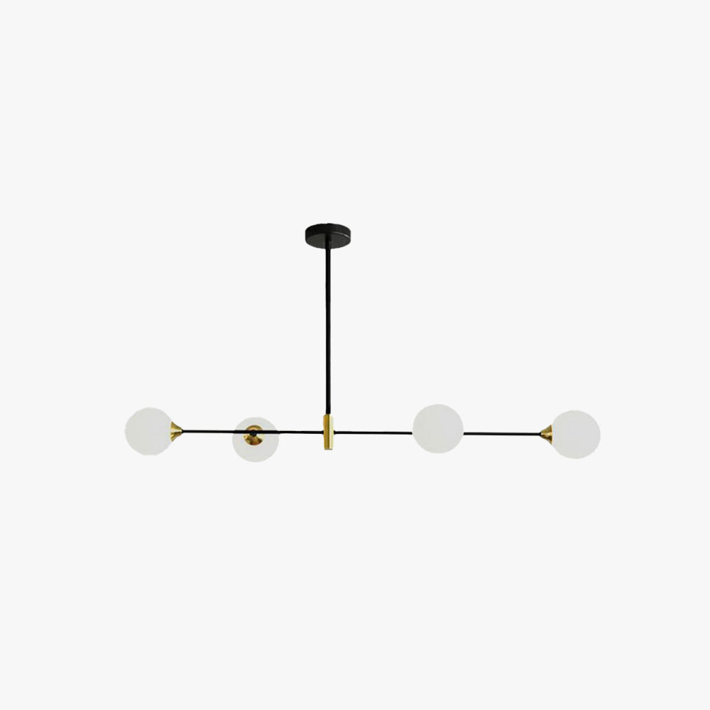 Modern Linear Pendant Light with Spherical Shades