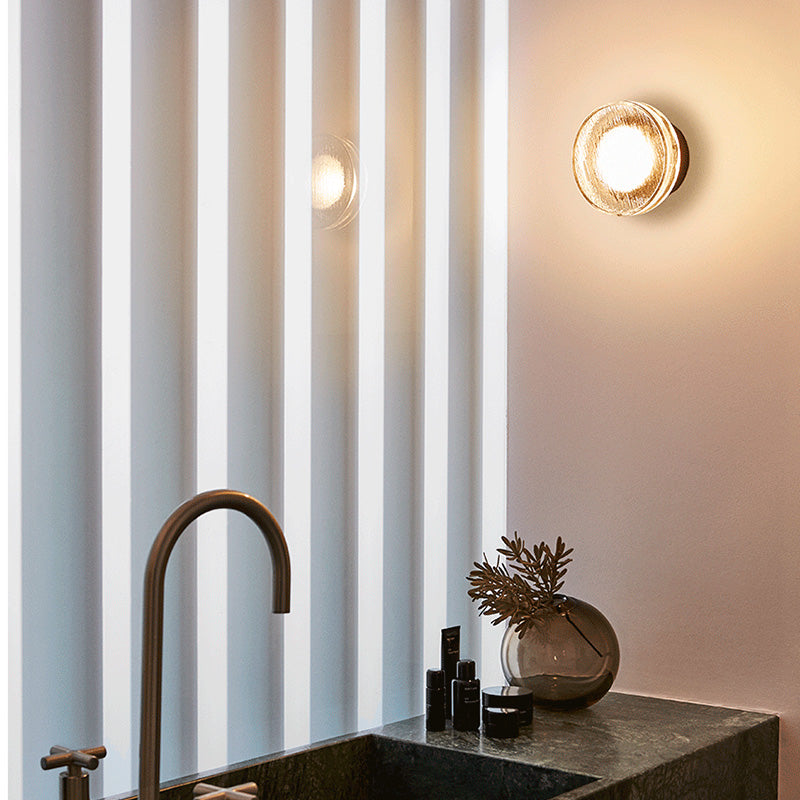 Modern Mini Bubble Glass Outdoor Wall Lamp for Patios and Gardens