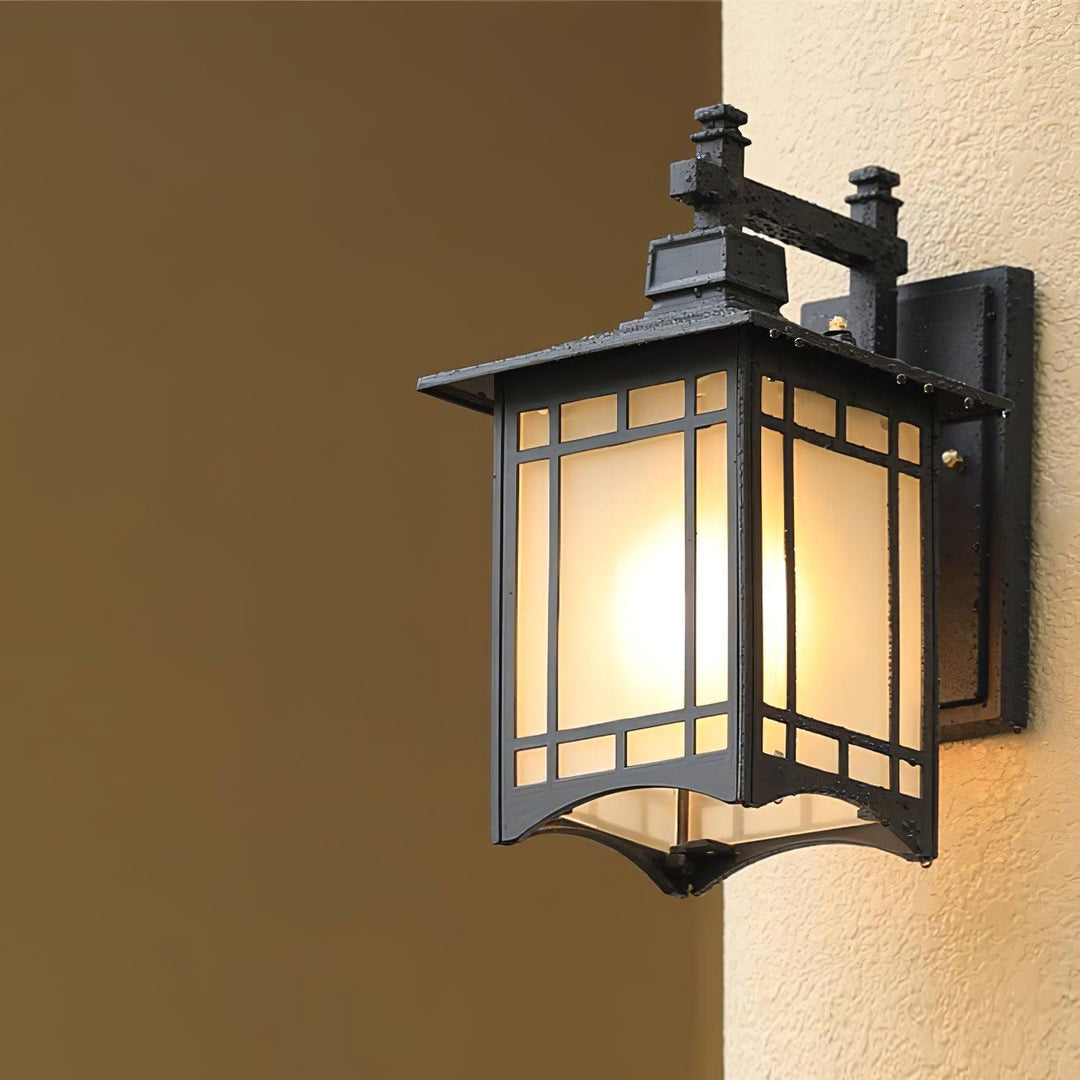 Outdoor Lantern Wall Light in Black or Bronze – Waterproof Exterior Lighting