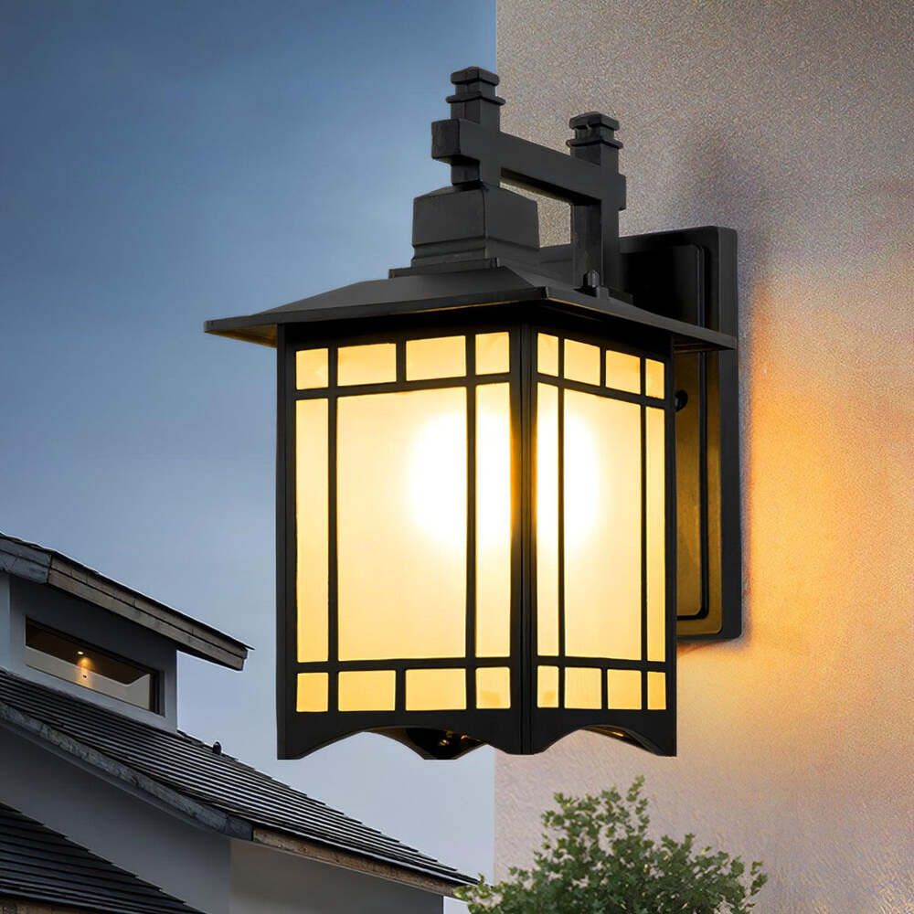 Outdoor Lantern Wall Light in Black or Bronze – Waterproof Exterior Lighting