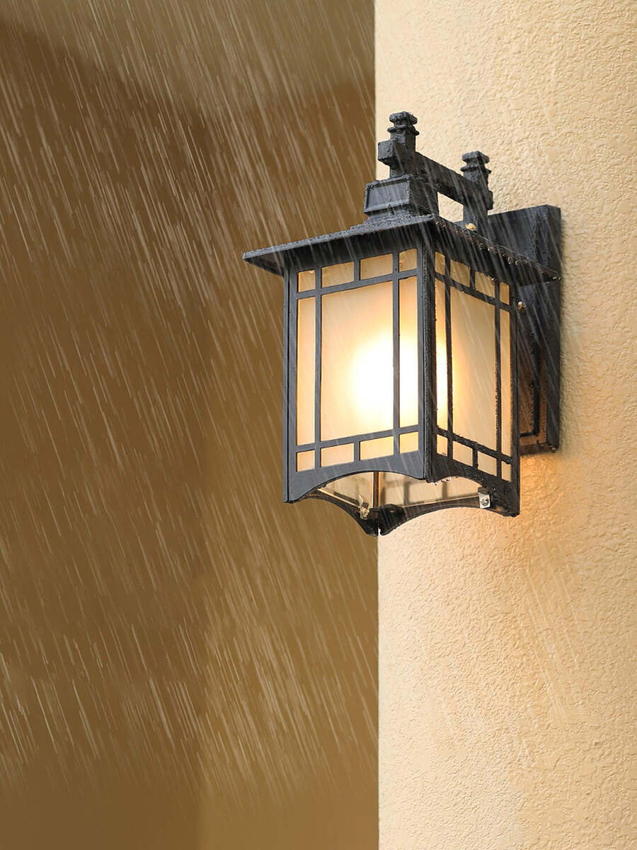 Outdoor Lantern Wall Light in Black or Bronze – Waterproof Exterior Lighting