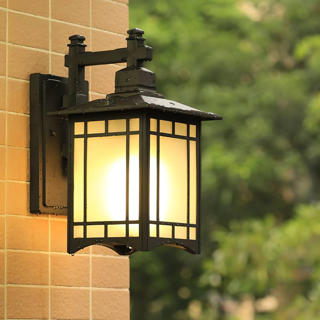 Outdoor Lantern Wall Light in Black or Bronze – Waterproof Exterior Lighting