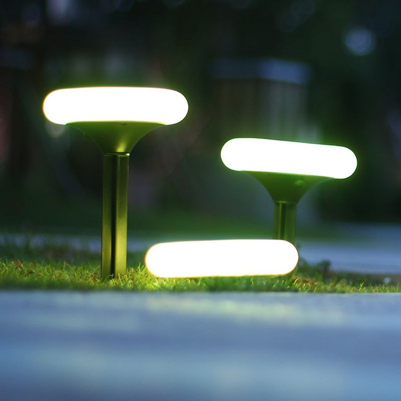 Modern Outdoor Solar Ground Light with Rock Shape Design