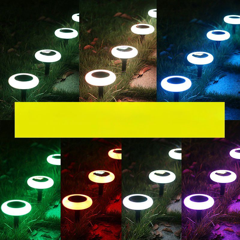 Modern Outdoor Solar Ground Light with Rock Shape Design