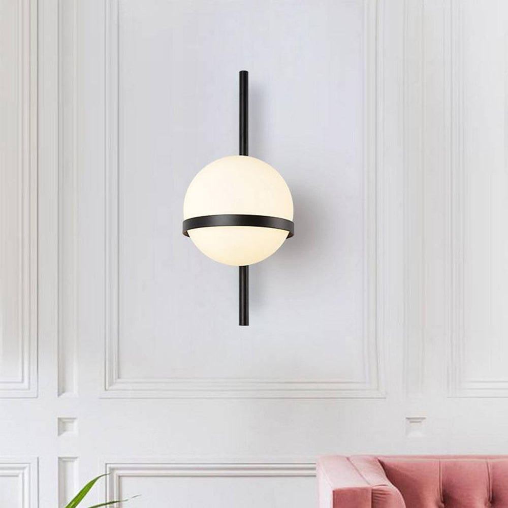 Modern Outdoor Wall Lamp with Globe Design – Solar or Hardwired Options