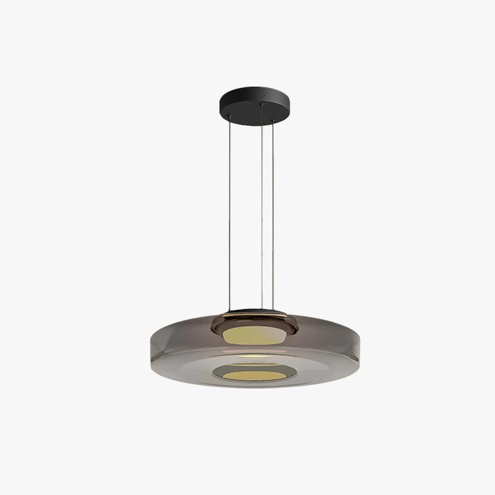 Modern Pendant Light & Layered Glass Disc Design