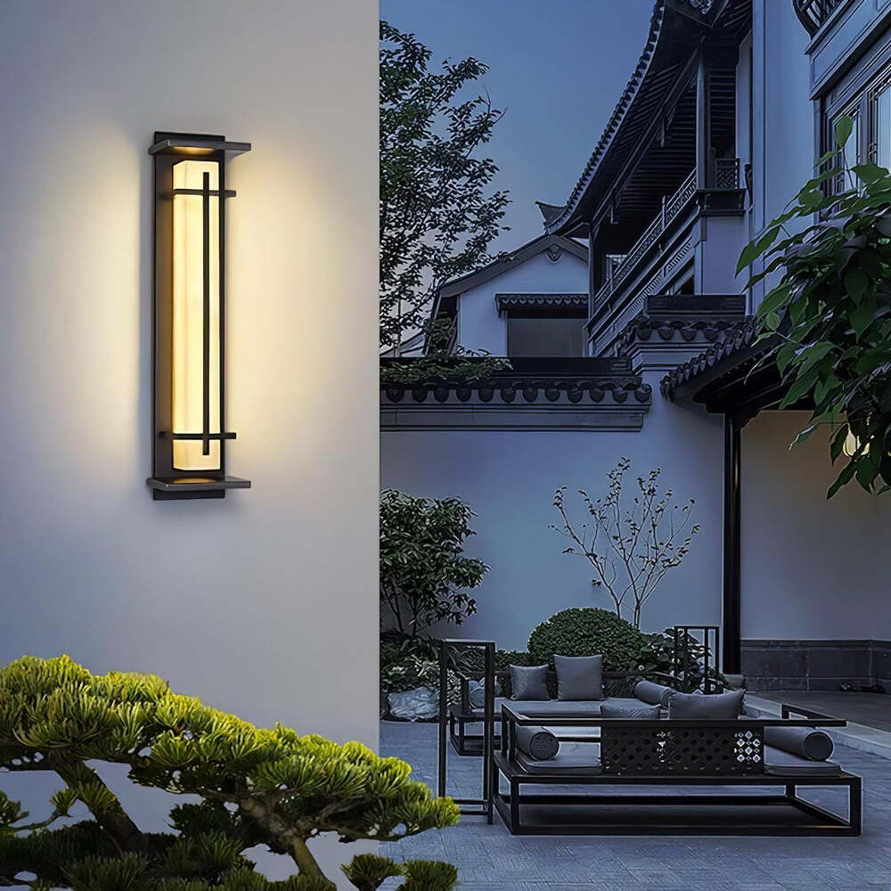 Modern Rectangular LED Outdoor Wall Light with Waterproof Design
