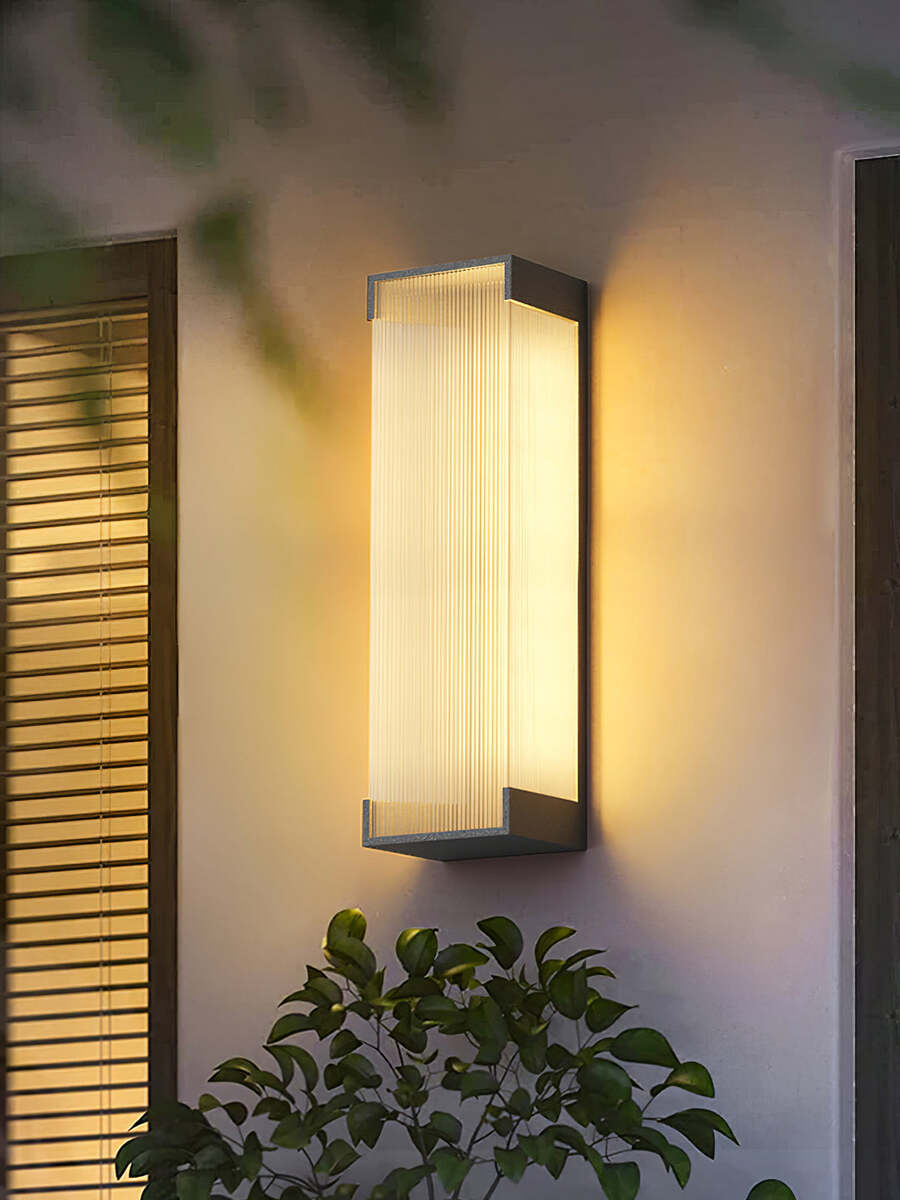 Modern Rectangular LED Outdoor Wall Light - Waterproof and Minimalist Design