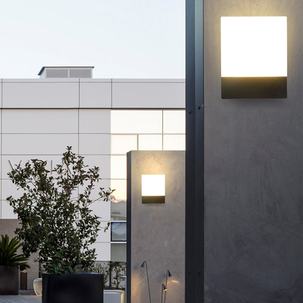 Modern Rectangular Outdoor Wall Lamp – Minimalist Waterproof Design