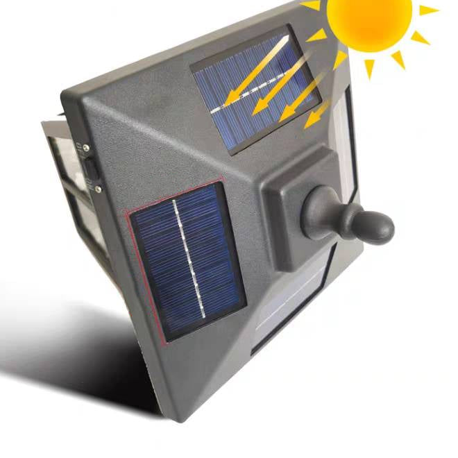 Modern Solar Outdoor Bollard Light - Black Metal and Acrylic Design