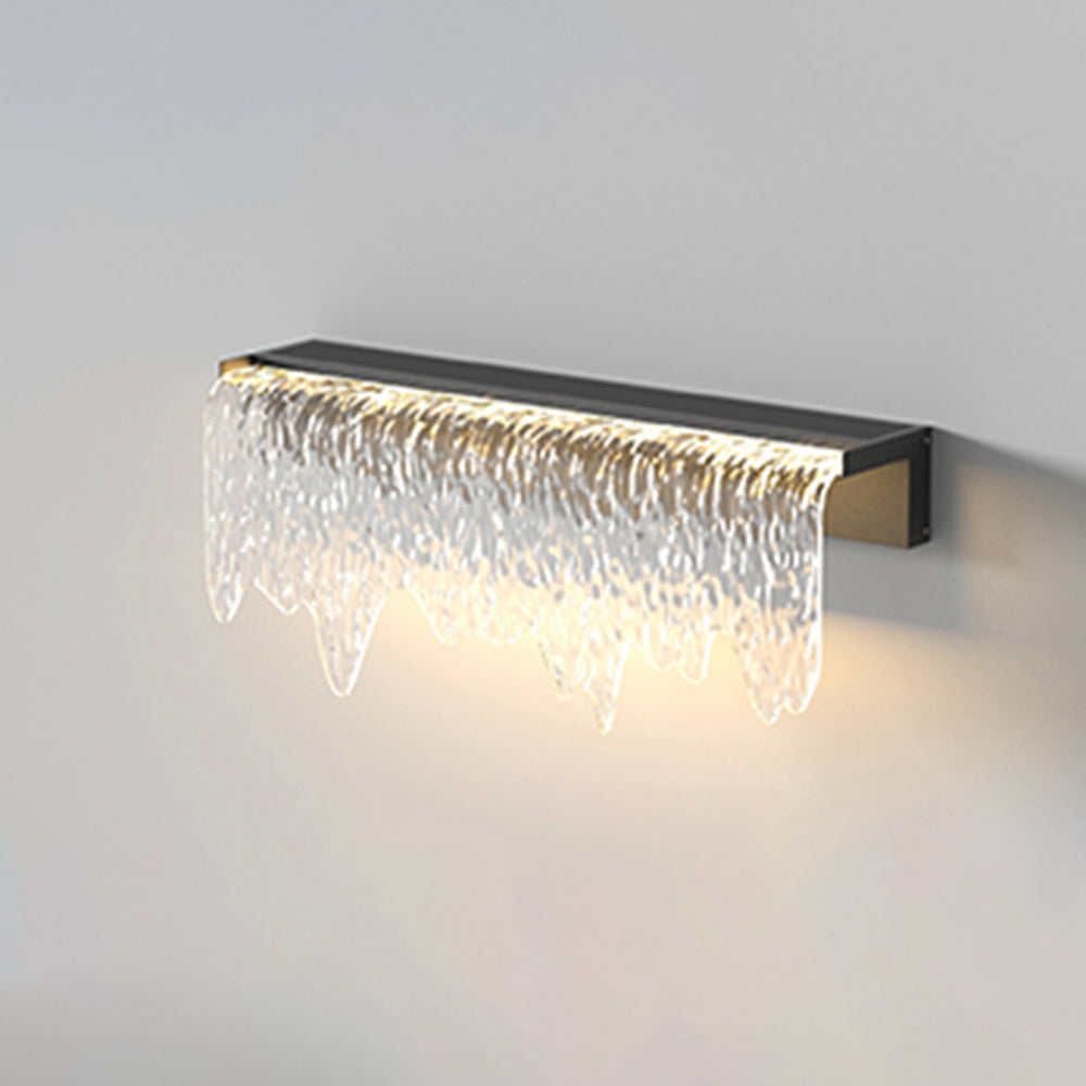 Modern Solar Outdoor Wall Lamp with Flowing Water Effect