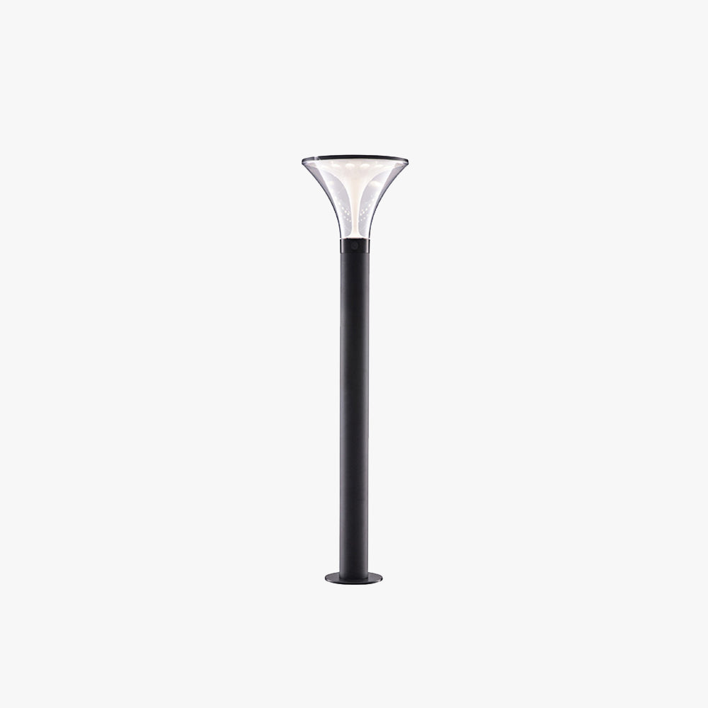 Outdoor Solar Bollard Light, Contemporary Accent